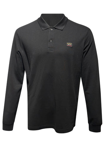 Paul & Shark - Long Sleeves Classic Logo Polo - 400055 - Black