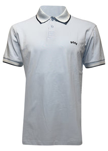 Boss - Paul Curved Logo Classic Polo Shirt - 300263 - Sky