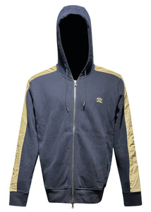 Paul & Shark - Zip Hooded Top Nylon Mix Tracksuit - 200531 - Navy Gold