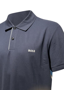 Boss - Detail Panel Side Polo Shirt - 400528 - Navy