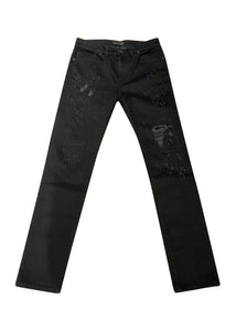 RH45 - Rips Snake Patch Details Jeans - 300292 - Black