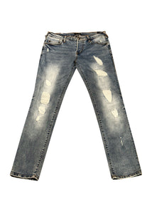 True Religion - Rocco Rips Thin Stitch Jeans - 200749 - Light Denim