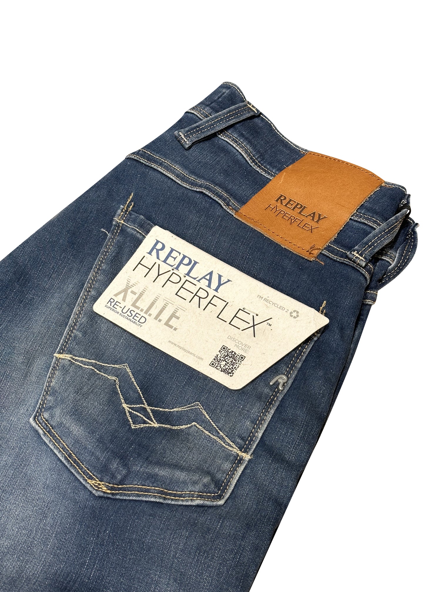 Replay - Anbass Hyperflex Slim Fit Jeans - 300378 - Denim