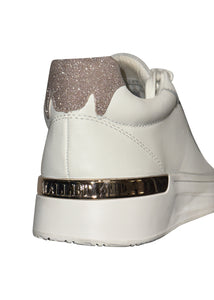 Mallet Womens GRFTR Glitter Trainer 300327 White Pink