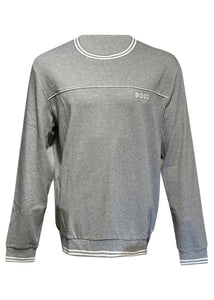 Boss - Crewneck Embroidered Boss Logo Sweatshirt - 400104 - Grey