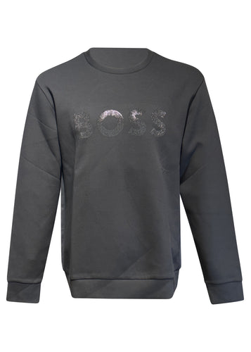 Boss - Crewneck Tonal Bling Boss Logo Sweatshirt - 4004434 - Black