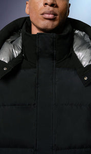 Moose Knuckles - Midgell Non-Fur Puffa Silver Lining - 200865 - Black Silver