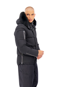 Moose Knuckles - 3Q Fur Hooded Parka - 100327 - Black Black