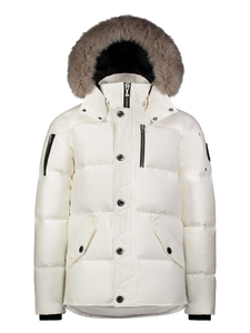 Moose Knuckles - 3Q Fur Hooded Parka - 100327 - White Grey